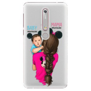 Plastové puzdro iSaprio - Mama Mouse Brunette and Boy - Nokia 6.1