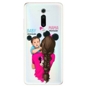 Odolné silikónové puzdro iSaprio - Mama Mouse Brunette and Boy - Xiaomi Mi 9T Pro