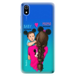 Odolné silikónové puzdro iSaprio - Mama Mouse Brunette and Boy - Xiaomi Redmi 7A