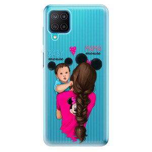 Odolné silikónové puzdro iSaprio - Mama Mouse Brunette and Boy - Samsung Galaxy M12