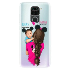 Odolné silikónové puzdro iSaprio - Mama Mouse Brunette and Boy - Xiaomi Redmi Note 9