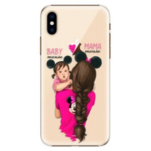 Plastové puzdro iSaprio - Mama Mouse Brunette and Girl - iPhone XS