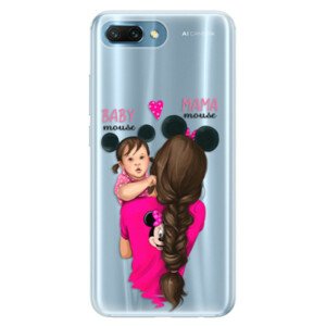 Silikónové puzdro iSaprio - Mama Mouse Brunette and Girl - Huawei Honor 10