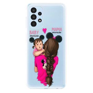 Odolné silikónové puzdro iSaprio - Mama Mouse Brunette and Girl - Samsung Galaxy A13