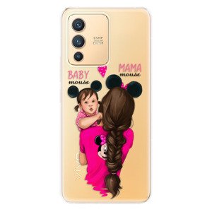 Odolné silikónové puzdro iSaprio - Mama Mouse Brunette and Girl - Vivo V23 5G