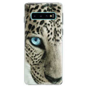 Plastové puzdro iSaprio - White Panther - Samsung Galaxy S10