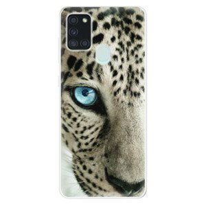 Odolné silikónové puzdro iSaprio - White Panther - Samsung Galaxy A21s