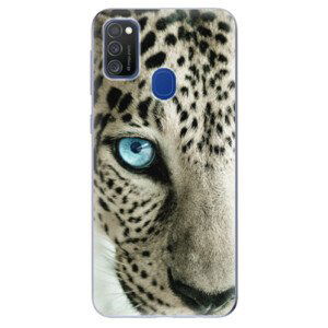 Odolné silikónové puzdro iSaprio - White Panther - Samsung Galaxy M21