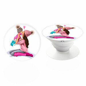 PopSocket iSaprio – Kissing Mom - Brunette and Girl – držiak na mobil