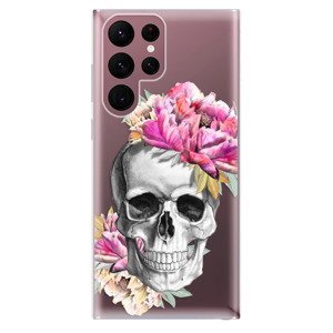 Odolné silikónové puzdro iSaprio - Pretty Skull - Samsung Galaxy S22 Ultra 5G