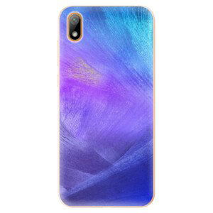 Odolné silikónové puzdro iSaprio - Purple Feathers - Huawei Y5 2019