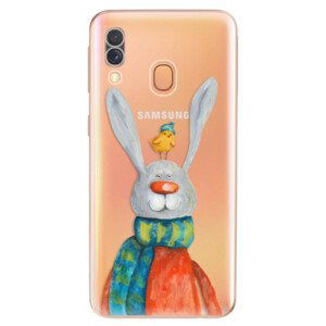 Odolné silikónové puzdro iSaprio - Rabbit And Bird - Samsung Galaxy A40