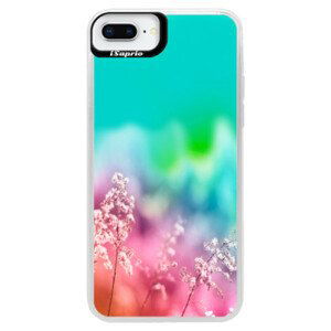 Neónové puzdro Blue iSaprio - Rainbow Grass - iPhone 8 Plus