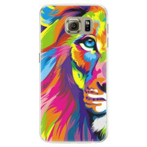 Silikónové puzdro iSaprio - Rainbow Lion - Samsung Galaxy S6