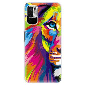 Odolné silikónové puzdro iSaprio - Rainbow Lion - Xiaomi Redmi Note 10 5G