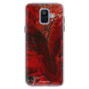 Plastové puzdro iSaprio - RedMarble 17 - Samsung Galaxy A6