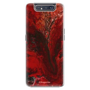 Plastové puzdro iSaprio - RedMarble 17 - Samsung Galaxy A80