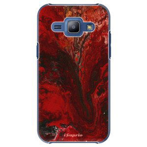 Plastové puzdro iSaprio - RedMarble 17 - Samsung Galaxy J1
