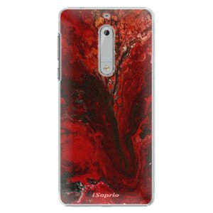 Plastové puzdro iSaprio - RedMarble 17 - Nokia 5