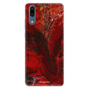 Silikónové puzdro iSaprio - RedMarble 17 - Huawei P20