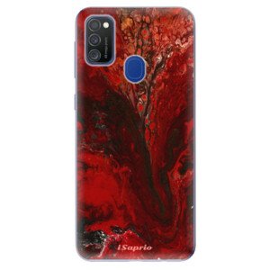 Odolné silikónové puzdro iSaprio - RedMarble 17 - Samsung Galaxy M21