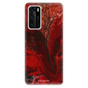 Odolné silikónové puzdro iSaprio - RedMarble 17 - Huawei P40