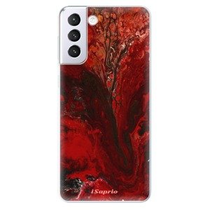 Odolné silikónové puzdro iSaprio - RedMarble 17 - Samsung Galaxy S21+