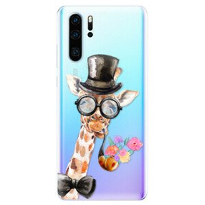 Odolné silikonové pouzdro iSaprio - Sir Giraffe - Huawei P30 Pro