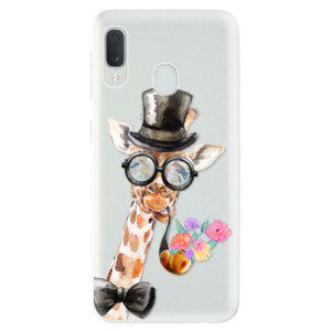 Odolné silikónové puzdro iSaprio - Sir Giraffe - Samsung Galaxy A20e