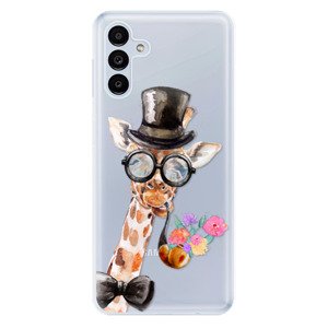 Odolné silikónové puzdro iSaprio - Sir Giraffe - Samsung Galaxy A13 5G