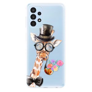 Odolné silikónové puzdro iSaprio - Sir Giraffe - Samsung Galaxy A13