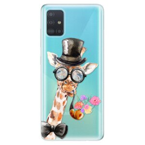 Odolné silikónové puzdro iSaprio - Sir Giraffe - Samsung Galaxy A51