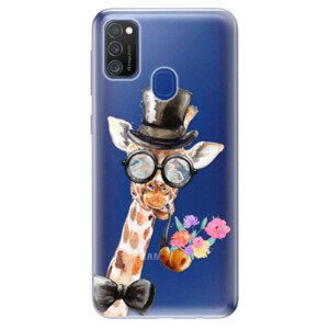 Odolné silikónové puzdro iSaprio - Sir Giraffe - Samsung Galaxy M21