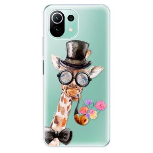 Odolné silikónové puzdro iSaprio - Sir Giraffe - Xiaomi Mi 11 Lite