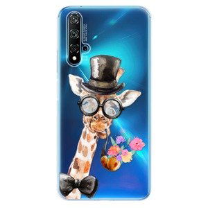 Odolné silikónové puzdro iSaprio - Sir Giraffe - Huawei Nova 5T