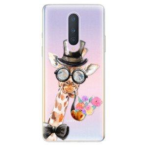 Odolné silikónové puzdro iSaprio - Sir Giraffe - OnePlus 8