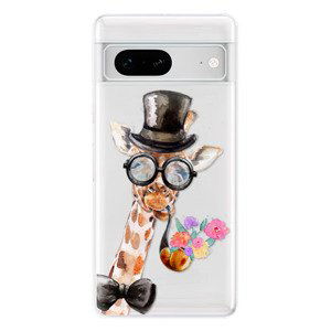 Odolné silikónové puzdro iSaprio - Sir Giraffe - Google Pixel 7 5G