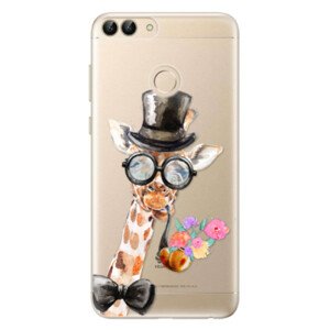 Odolné silikónové puzdro iSaprio - Sir Giraffe - Huawei P Smart