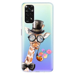 Odolné silikónové puzdro iSaprio - Sir Giraffe - Xiaomi Redmi Note 11 / Note 11S