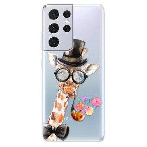 Odolné silikónové puzdro iSaprio - Sir Giraffe - Samsung Galaxy S21 Ultra