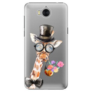 Plastové puzdro iSaprio - Sir Giraffe - Huawei Y5 2017 / Y6 2017