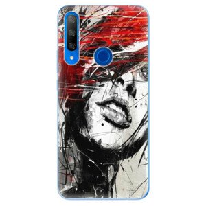 Odolné silikónové puzdro iSaprio - Sketch Face - Huawei Honor 9X