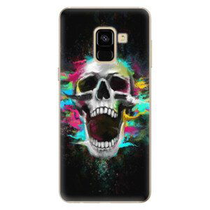 Odolné silikónové puzdro iSaprio - Skull in Colors - Samsung Galaxy A8 2018