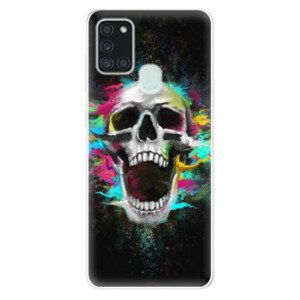 Odolné silikónové puzdro iSaprio - Skull in Colors - Samsung Galaxy A21s