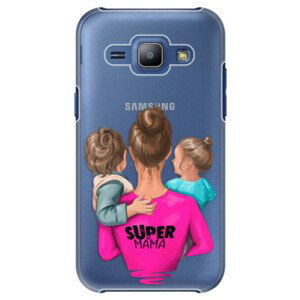 Plastové puzdro iSaprio - Super Mama - Boy and Girl - Samsung Galaxy J1