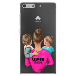 Plastové puzdro iSaprio - Super Mama - Boy and Girl - Huawei Ascend P7 Mini