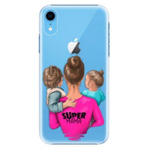 Plastové puzdro iSaprio - Super Mama - Boy and Girl - iPhone XR