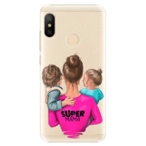 Plastové puzdro iSaprio - Super Mama - Boy and Girl - Xiaomi Mi A2 Lite