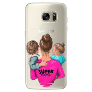 Silikónové puzdro iSaprio - Super Mama - Boy and Girl - Samsung Galaxy S7