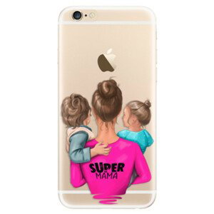 Odolné silikónové puzdro iSaprio - Super Mama - Boy and Girl - iPhone 6/6S
